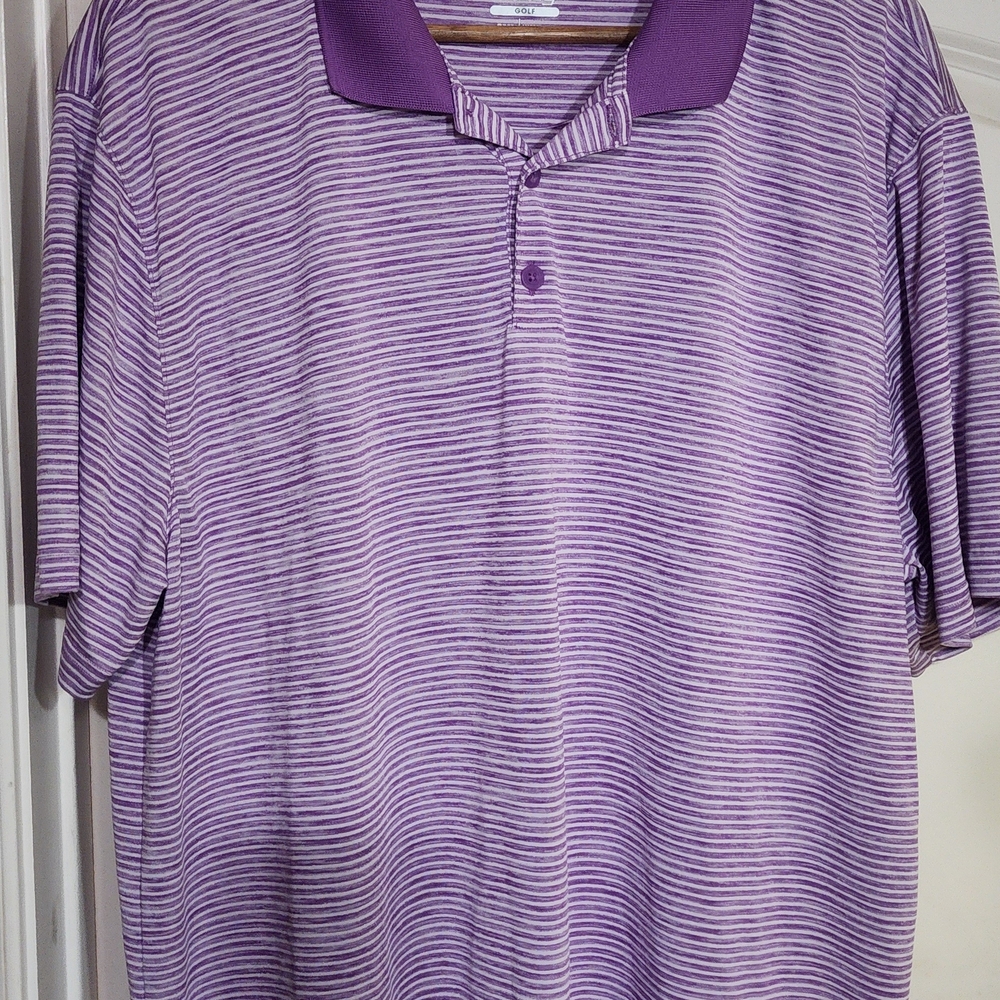 BCG Lavender‎ Striped Polo Shirt
